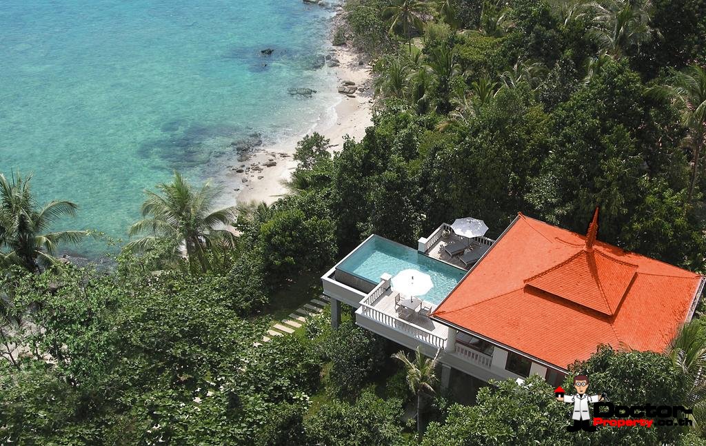6 Bedroom Unique Ocean Front Pool Trisara Villa - Layan Beach - Phuket - for sale