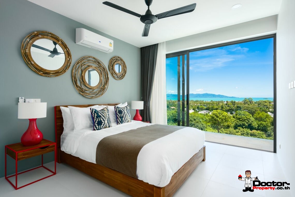 New 3 Bedroom Seaview Villa – Bophut, Samui – For Sale