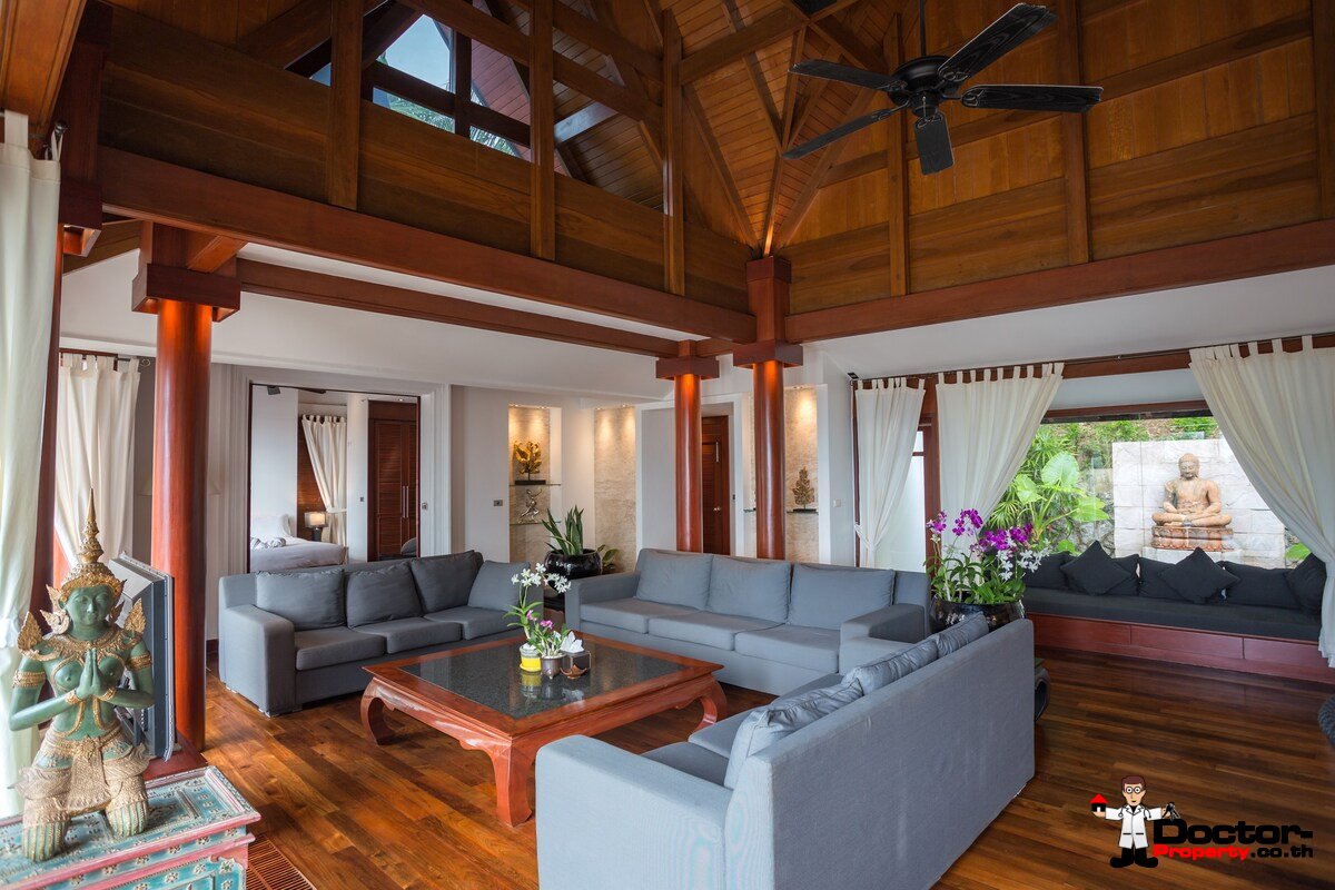 Luxury 5 Bedroom Thai Style Villa with Sea View - Surin Beach - Phuket West - for sale