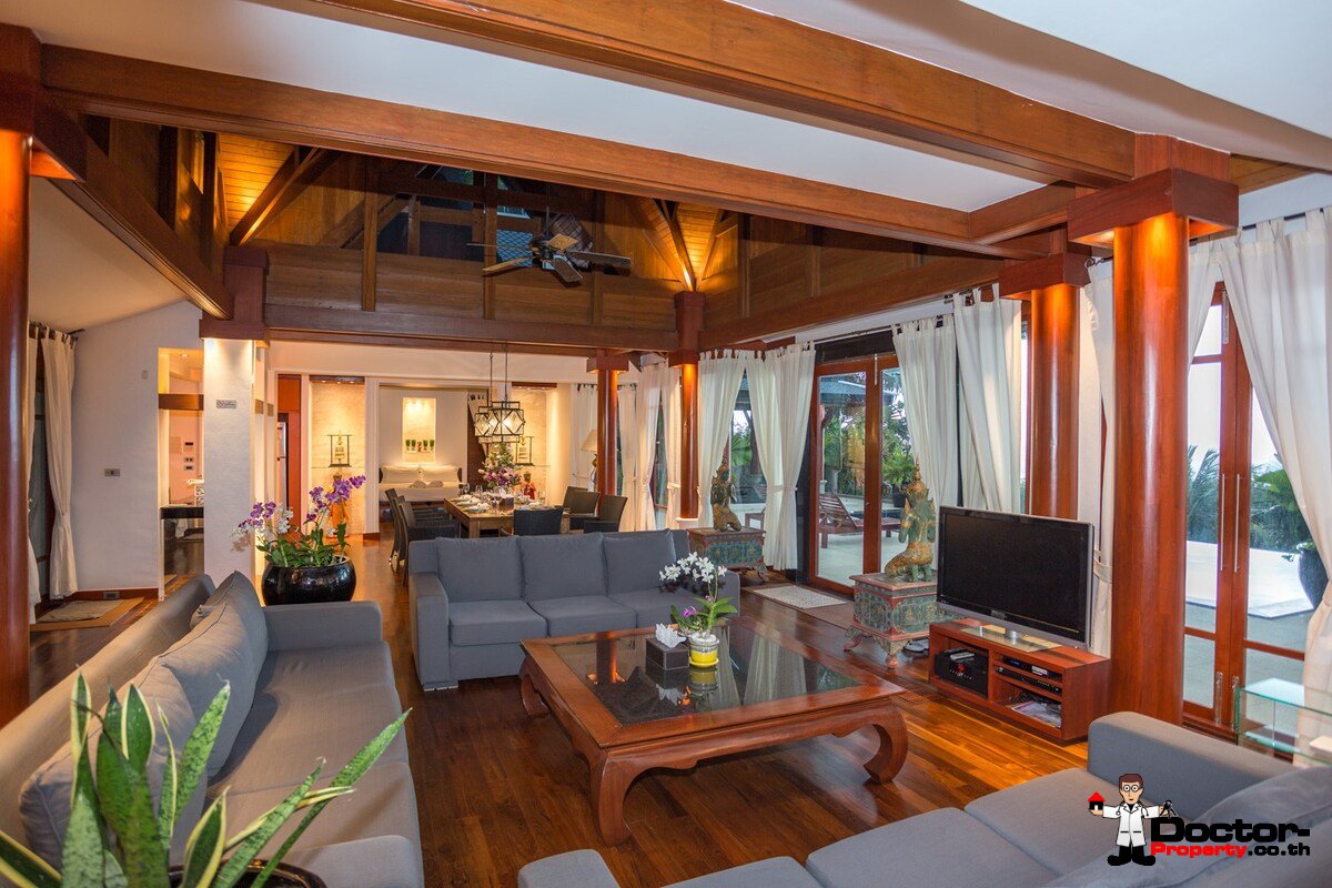 Luxury 5 Bedroom Thai Style Villa with Sea View - Surin Beach - Phuket West - for sale