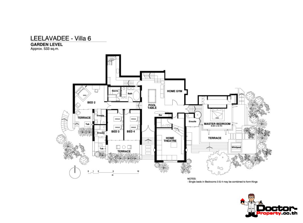 Luxury Sea View 4 Bedroom Villa – Leelavadee – Kamala Beach – Phuket West – for sale