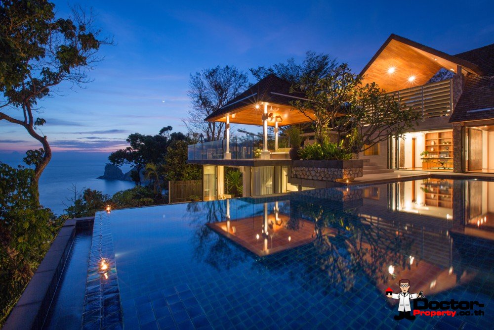 Stunning 5 Bedroom Oceanfront Hale Malia Villa – Kamala Beach – Phuket West – for sale
