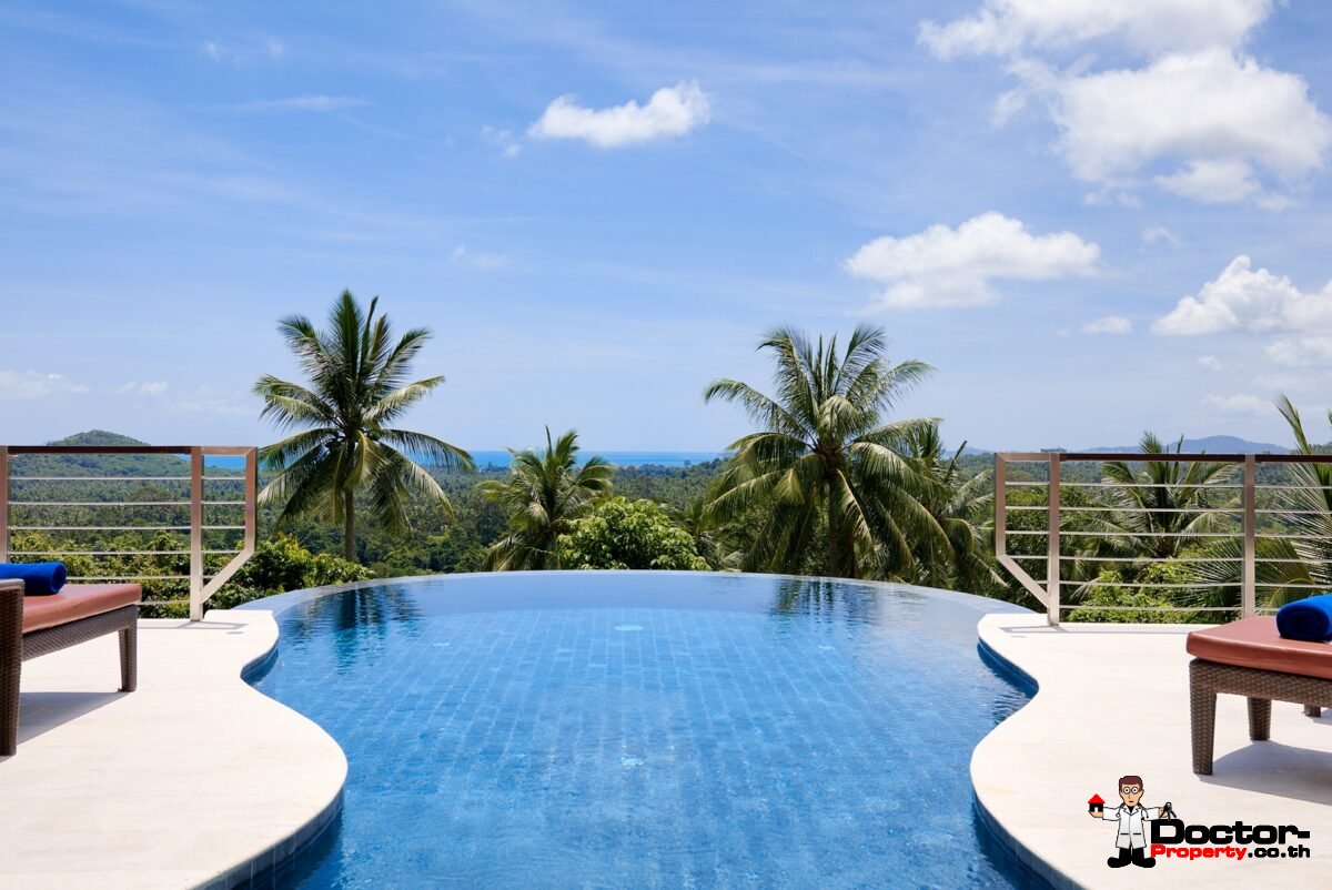 5 Bedroom Sea View Pool Villa – Bang Po, Koh Samui – For Sale
