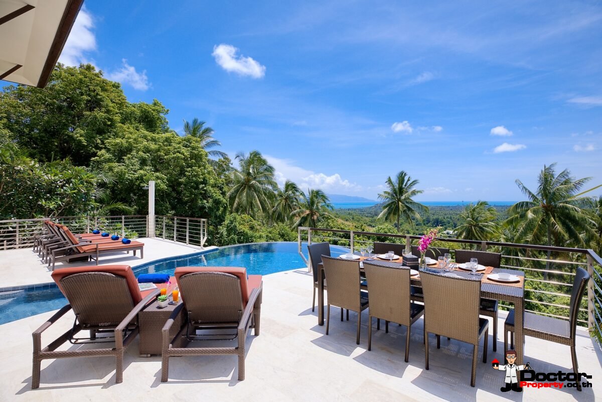 5 Bedroom Sea View Pool Villa – Bang Po, Koh Samui – For Sale