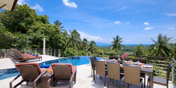 5 Bedroom Sea View Pool Villa – Bang Po, Koh Samui – For Sale