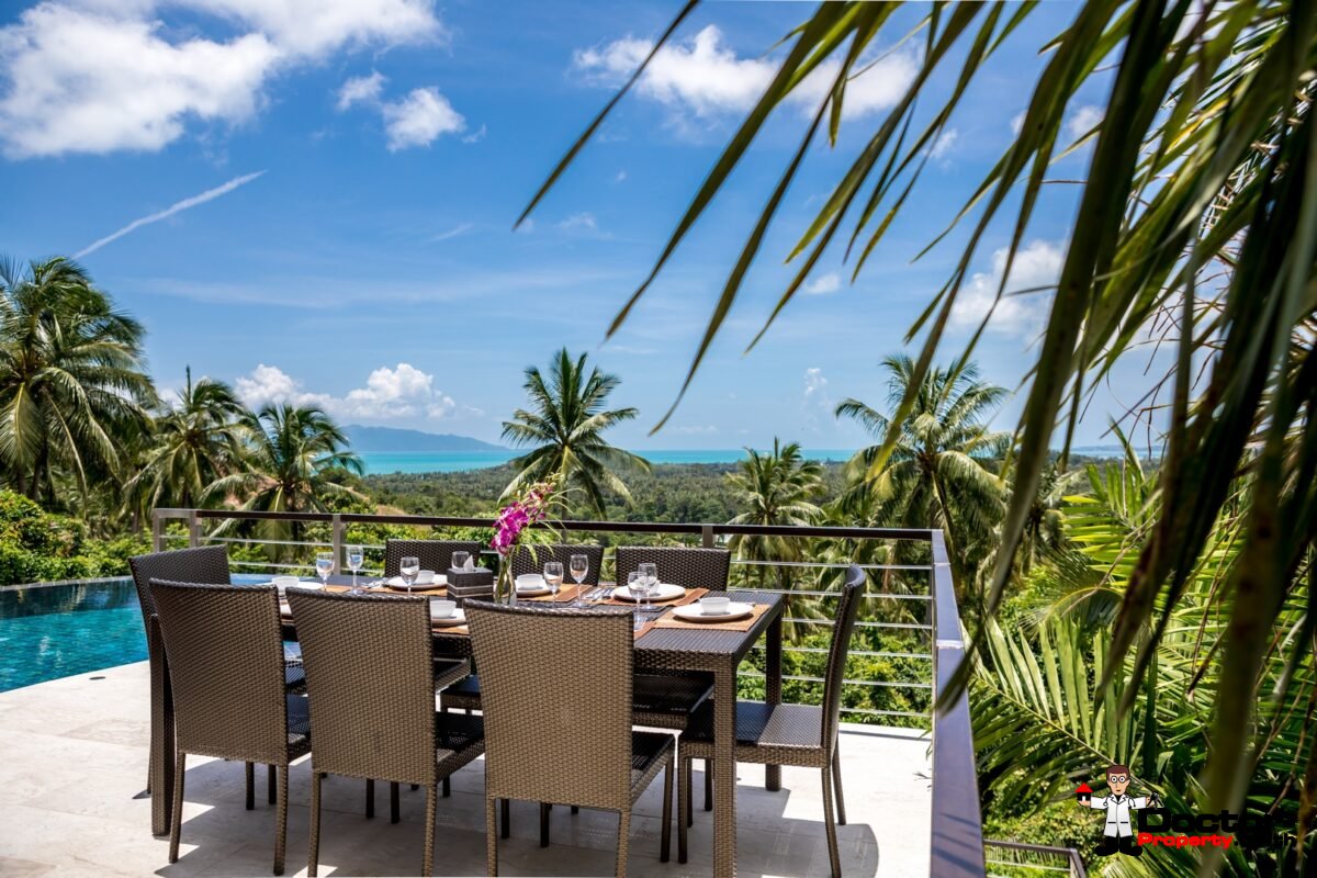 5 Bedroom Sea View Pool Villa – Bang Po, Koh Samui – For Sale