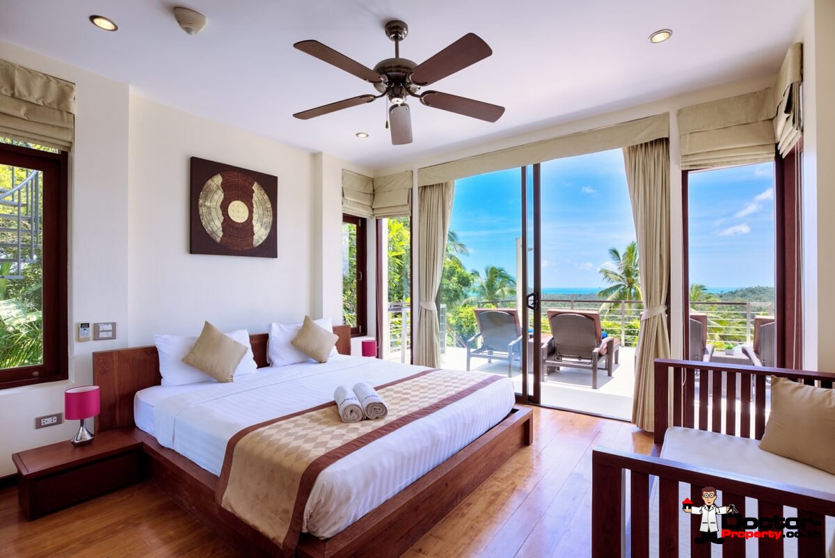5 Bedroom Sea View Pool Villa – Bang Po, Koh Samui – For Sale