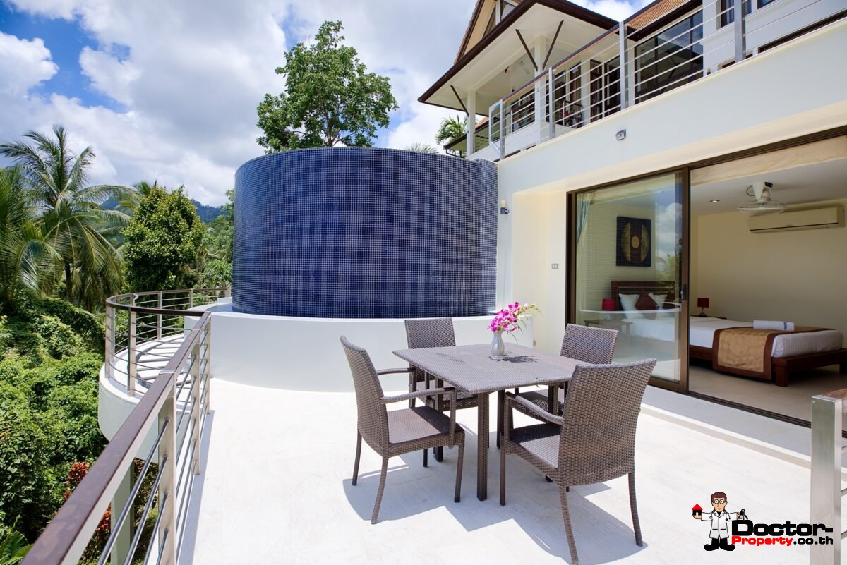 5 Bedroom Sea View Pool Villa – Bang Po, Koh Samui – For Sale
