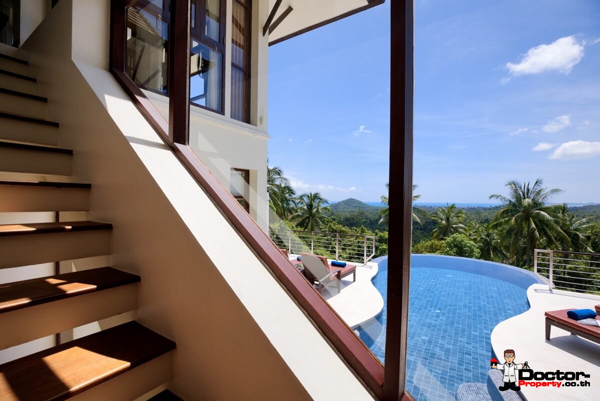 5 Bedroom Sea View Pool Villa – Bang Po, Koh Samui – For Sale
