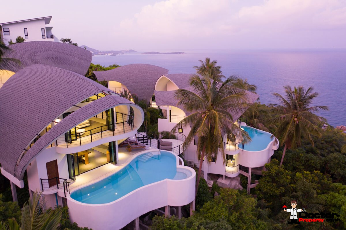 Luxury Villa Complex with 9 Bedrooms and Seaview – Chaweng Noi, Koh Samui – For Sale