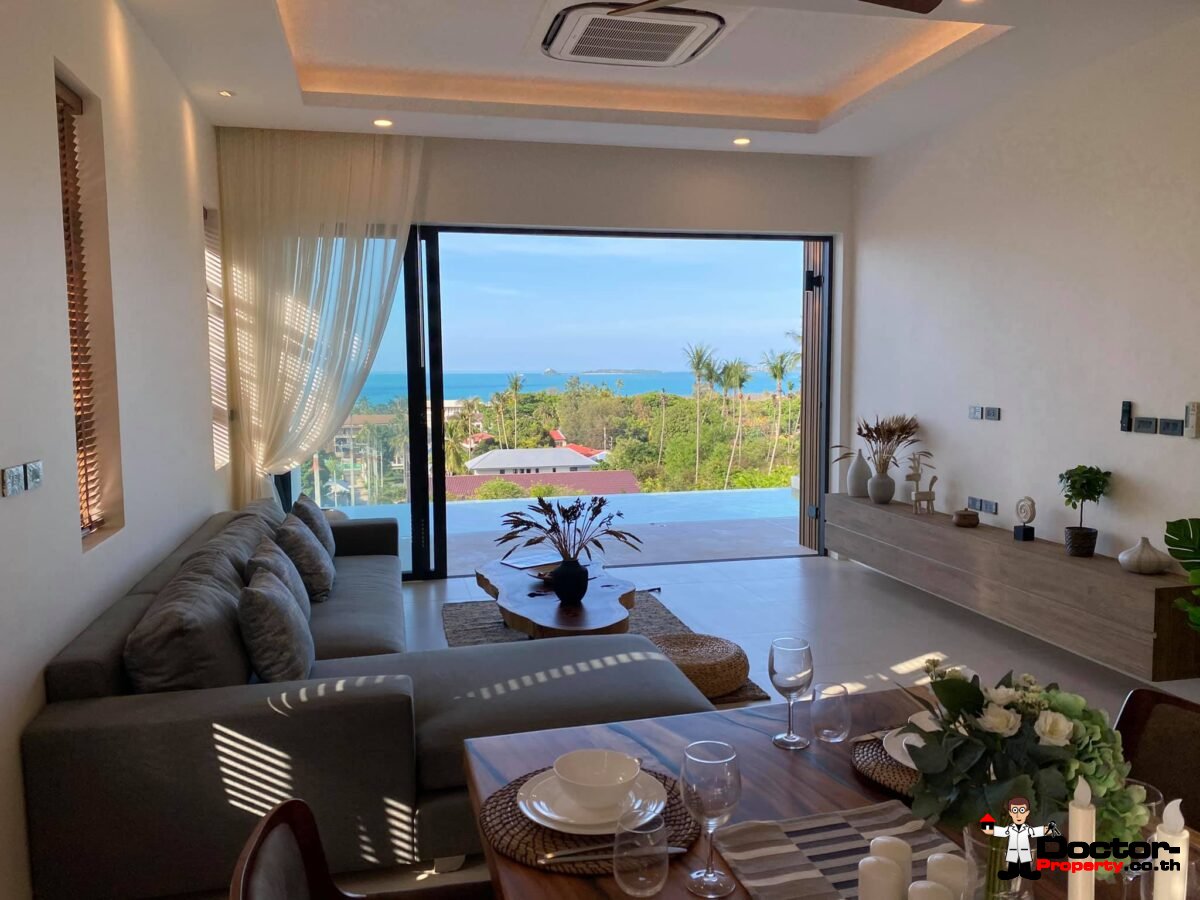 3 Bed Sea View Villa – Near Fisherman’s Village, Koh Samui – For Sale