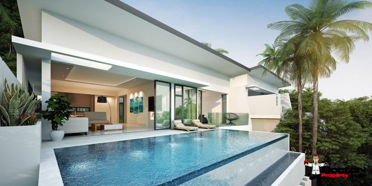 3 Bedroom Sea View Villa – Bophut – Koh Samui – for sale
