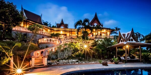 7 Bedroom Thai Style Sea View Pool Villa - Layan Beach - Phuket West - for sale
