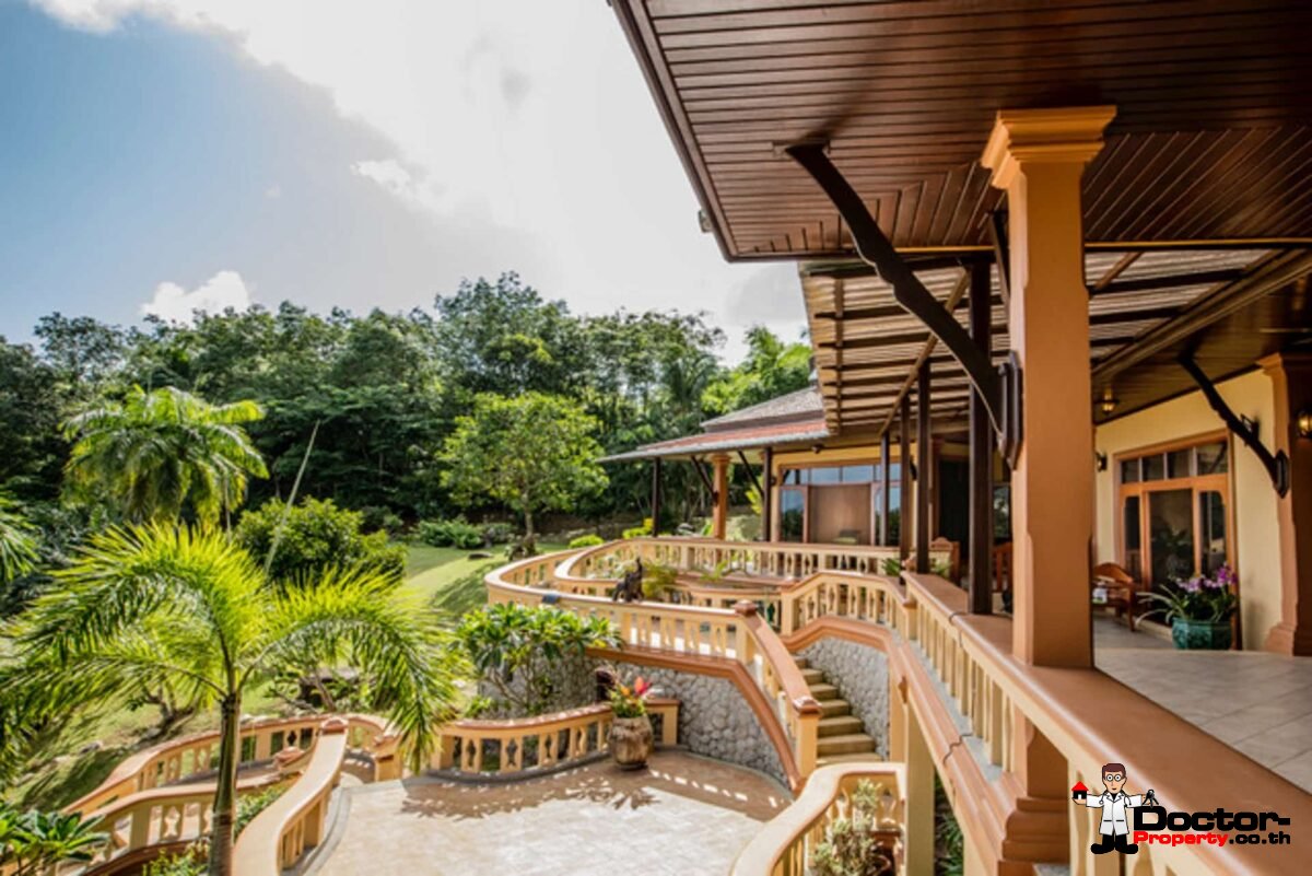 7 Bedroom Thai Style Sea View Pool Villa - Layan Beach - Phuket West - for sale