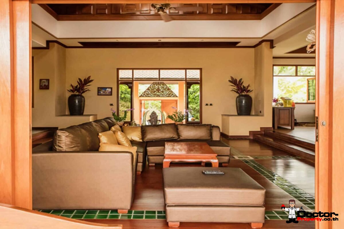 7 Bedroom Thai Style Sea View Pool Villa - Layan Beach - Phuket West - for sale