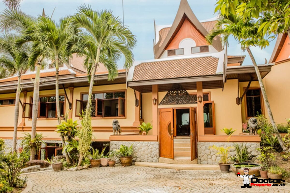 7 Bedroom Thai Style Sea View Pool Villa - Layan Beach - Phuket West - for sale