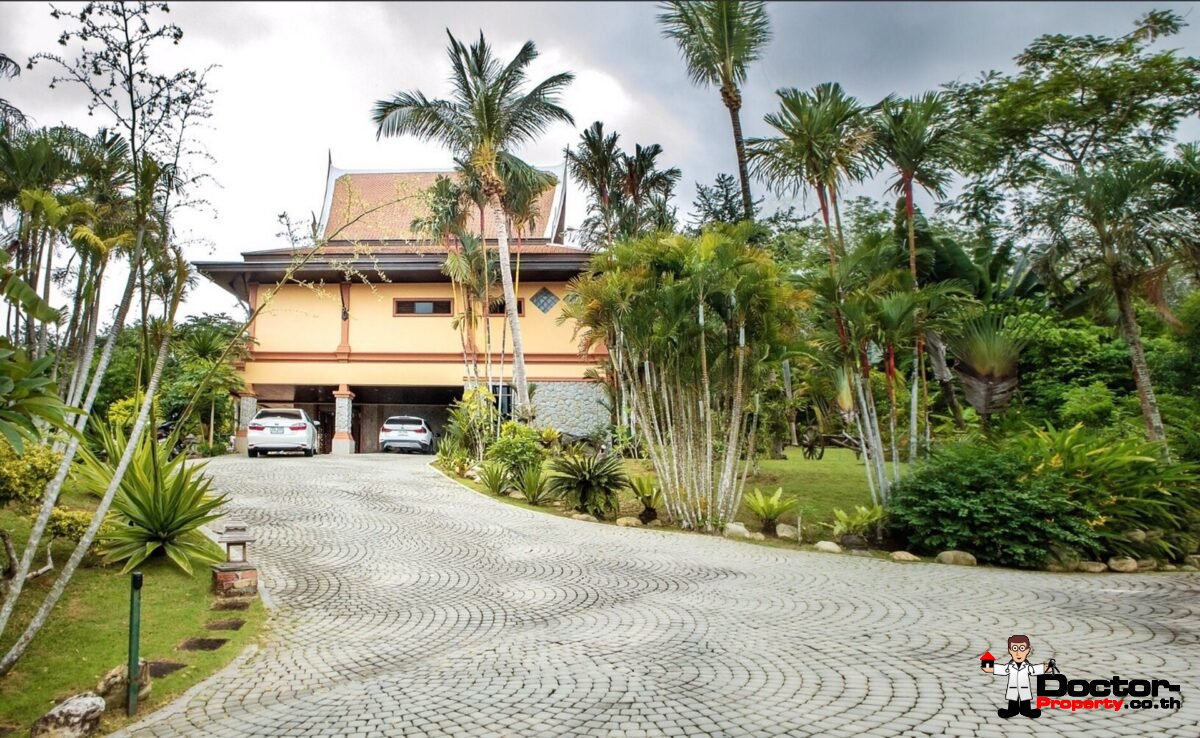 7 Bedroom Thai Style Sea View Pool Villa - Layan Beach - Phuket West - for sale