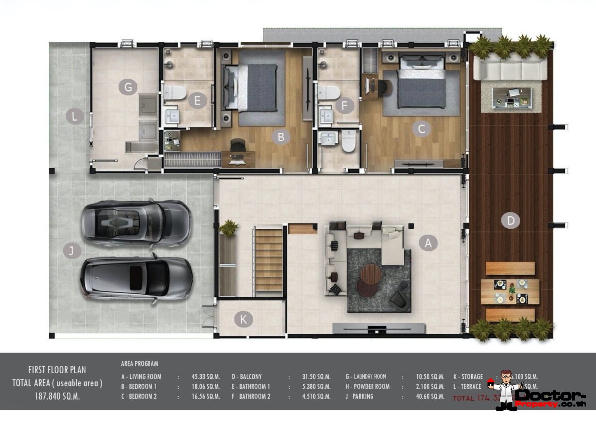 3 Bed Sea View Villa – Near Fisherman’s Village, Koh Samui – For Sale
