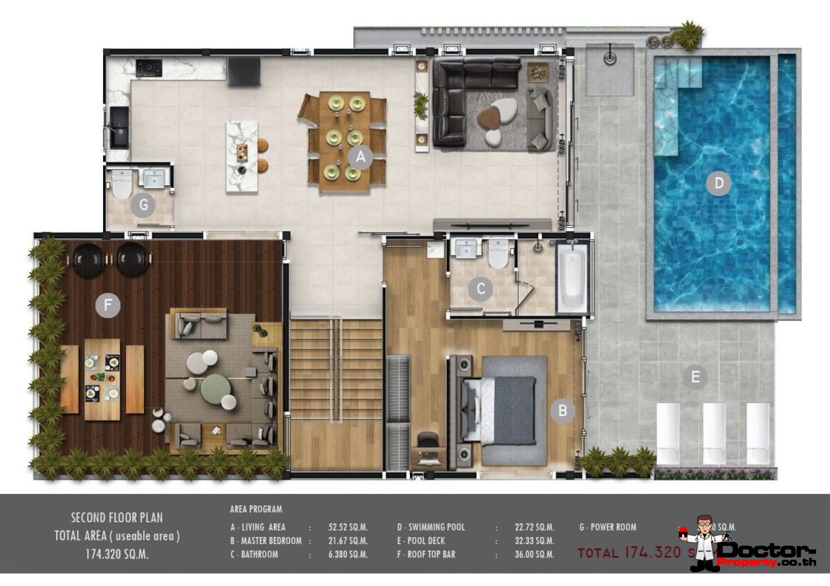 3 Bed Sea View Villa – Near Fisherman’s Village, Koh Samui – For Sale