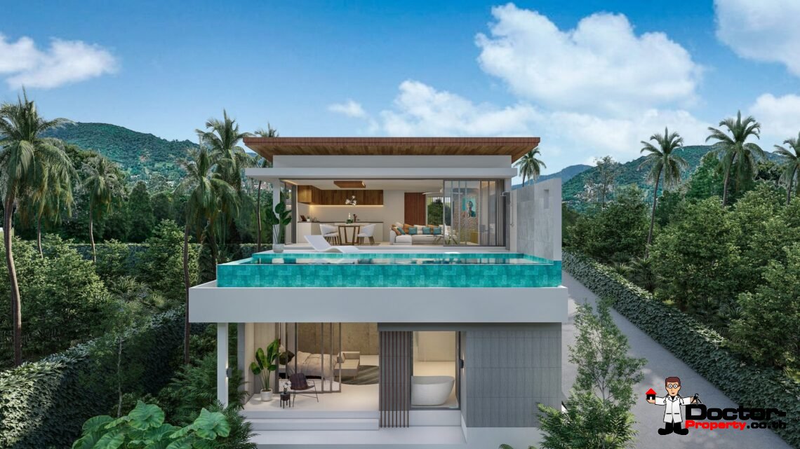 3 Bed Sea View Villa – Near Fisherman’s Village, Koh Samui – For Sale