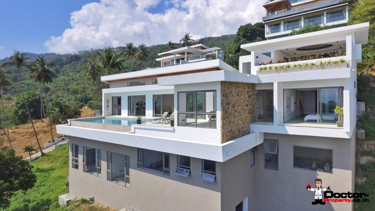 New 4 Bedroom Ocean View Pool Villa – Chaweng Noi, Koh Samui – For Sale