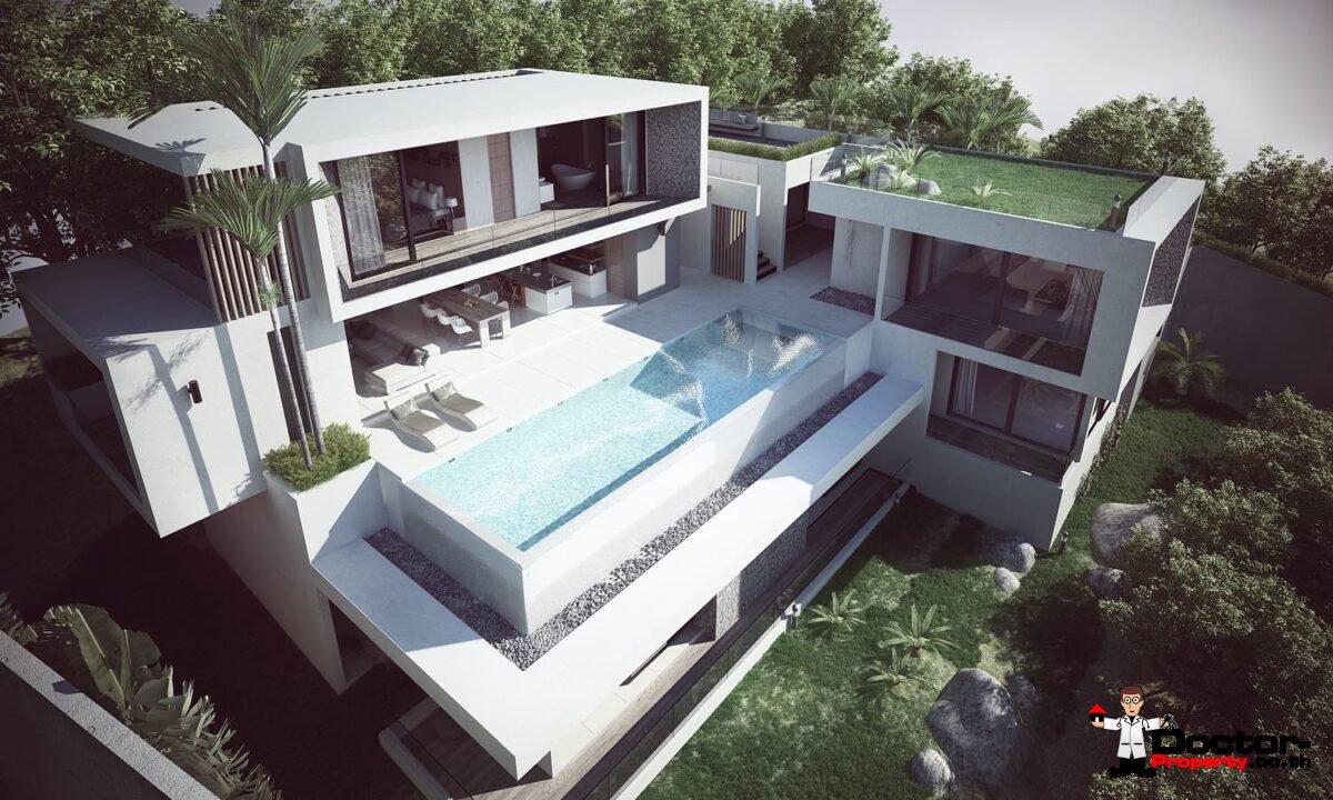 New 6 Bedroom Sea View Pool Villa - Kamala Beach - Phuket West - for sale