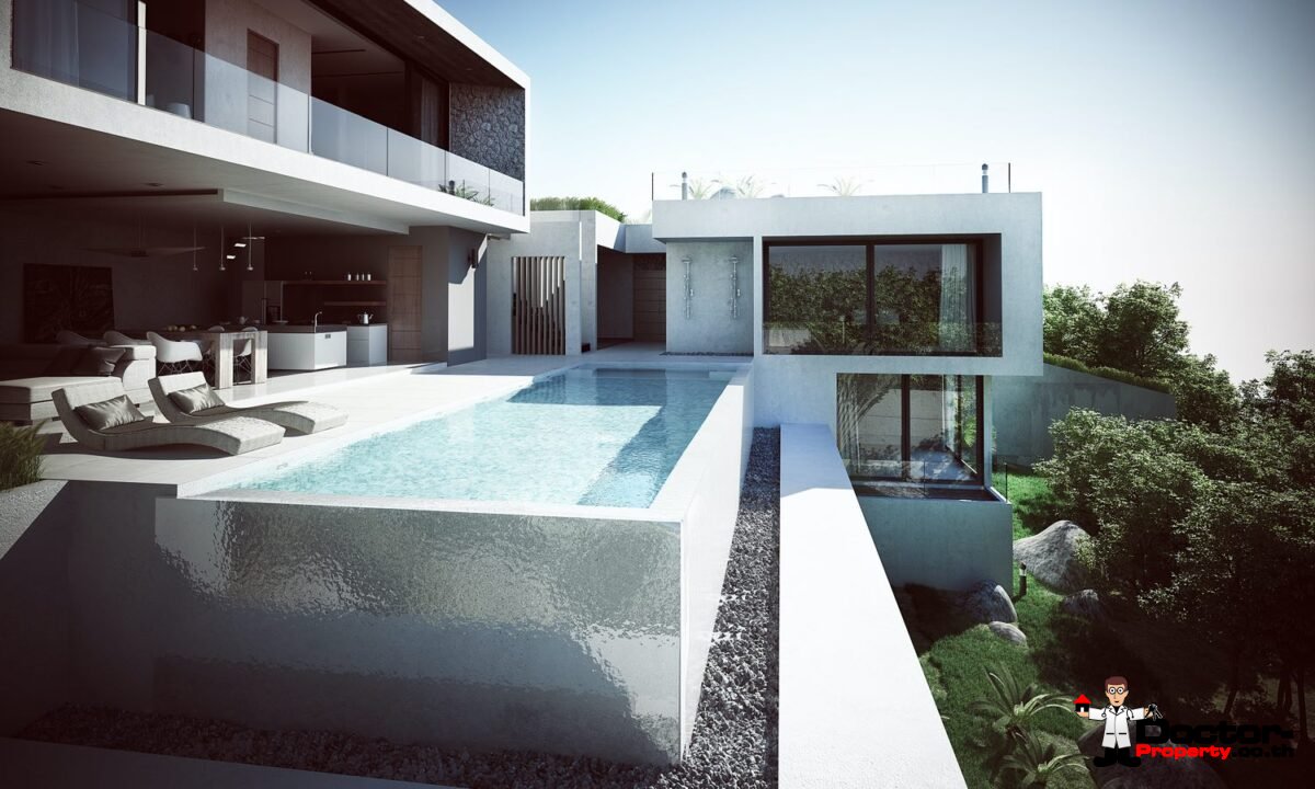 New 6 Bedroom Sea View Pool Villa - Kamala Beach - Phuket West - for sale