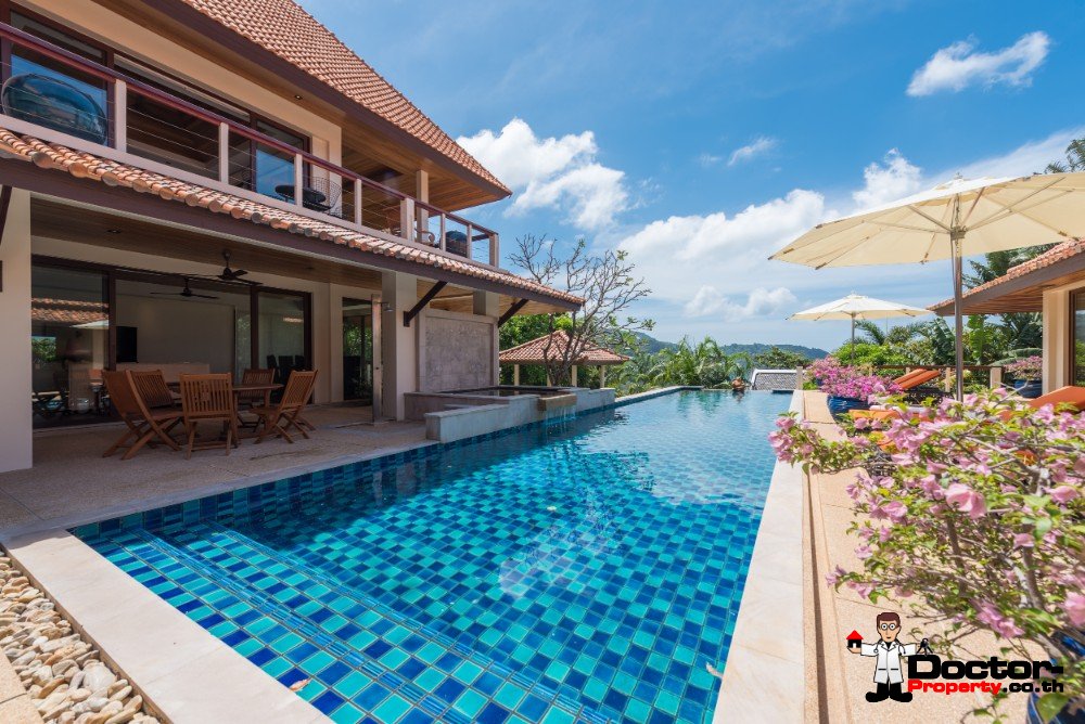 Luxury 5 Bedroom Sea View Villa - Katamanda - Kata Beach - Phuket South - for sale