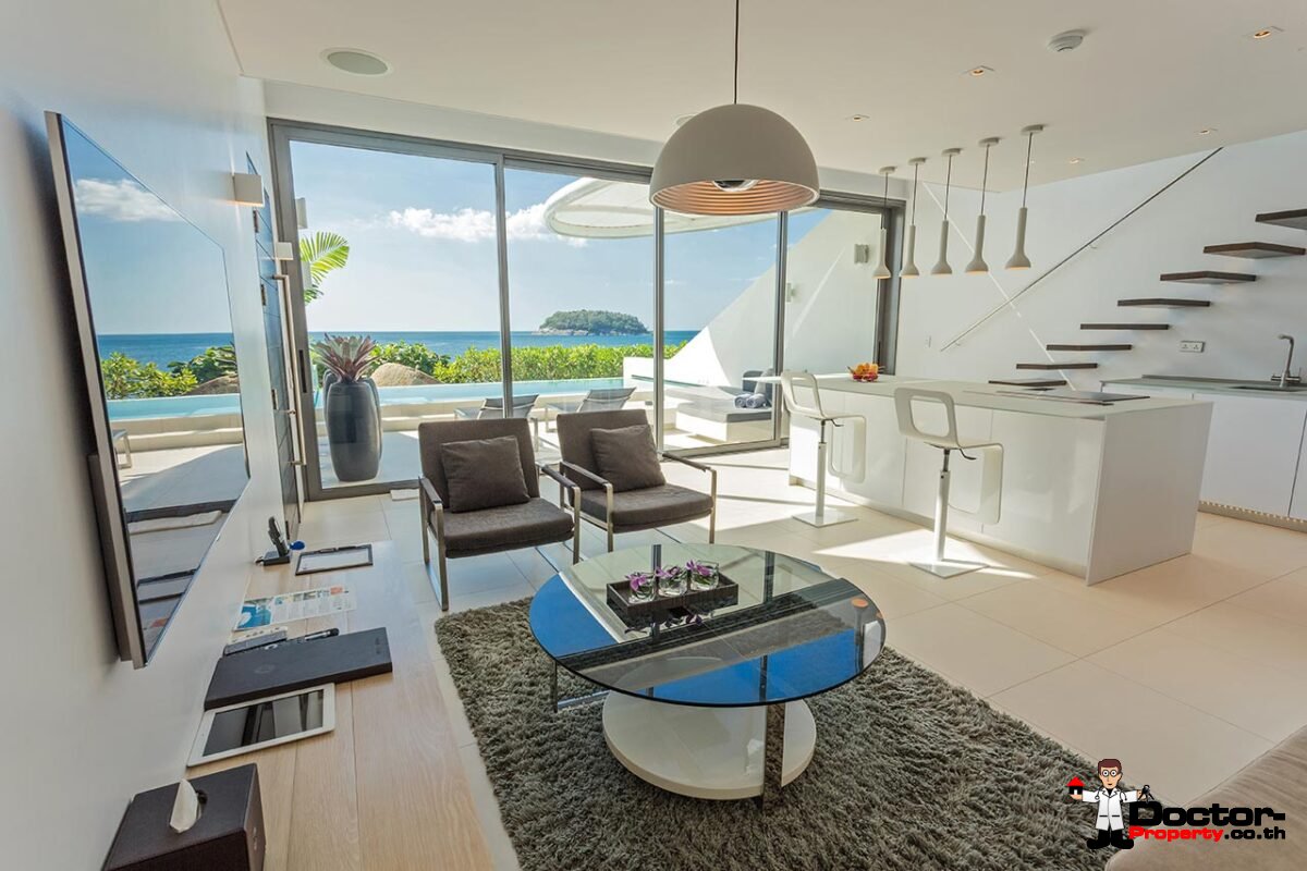 New 1 Bedroom Luxury Pool Villa with Sea View - Kata Rocks - Kata Beach - Phuket South - for sale