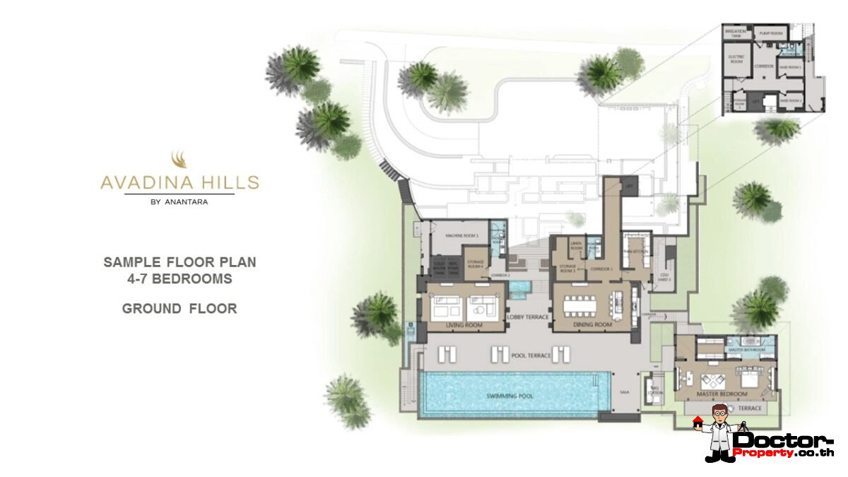 New Luxury 4 - 7 Bedroom Villa - Avadina Hills by Anatara - Layan Beach - Phuket West - for sale