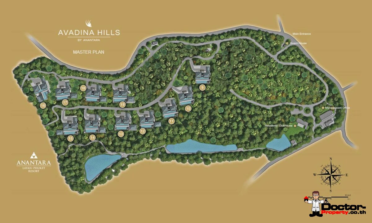 New Luxury 4 - 7 Bedroom Villa - Avadina Hills by Anatara - Layan Beach - Phuket West - for sale