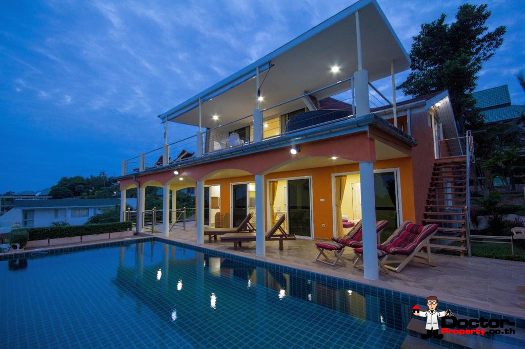 Fantastic Mediterranean Villa - 4 Bedrooms - Sea View - Plai Laem - Koh Samui - for sale