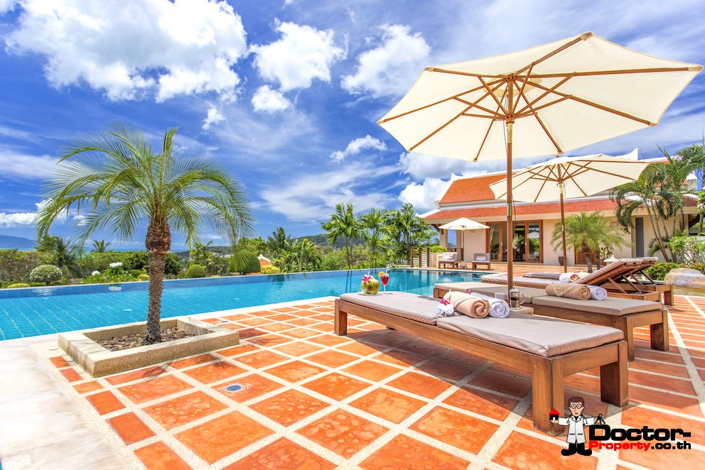 Palatial Thai Estate with Magnificent Sea views – Bo Phut, Koh Samui – For Sale