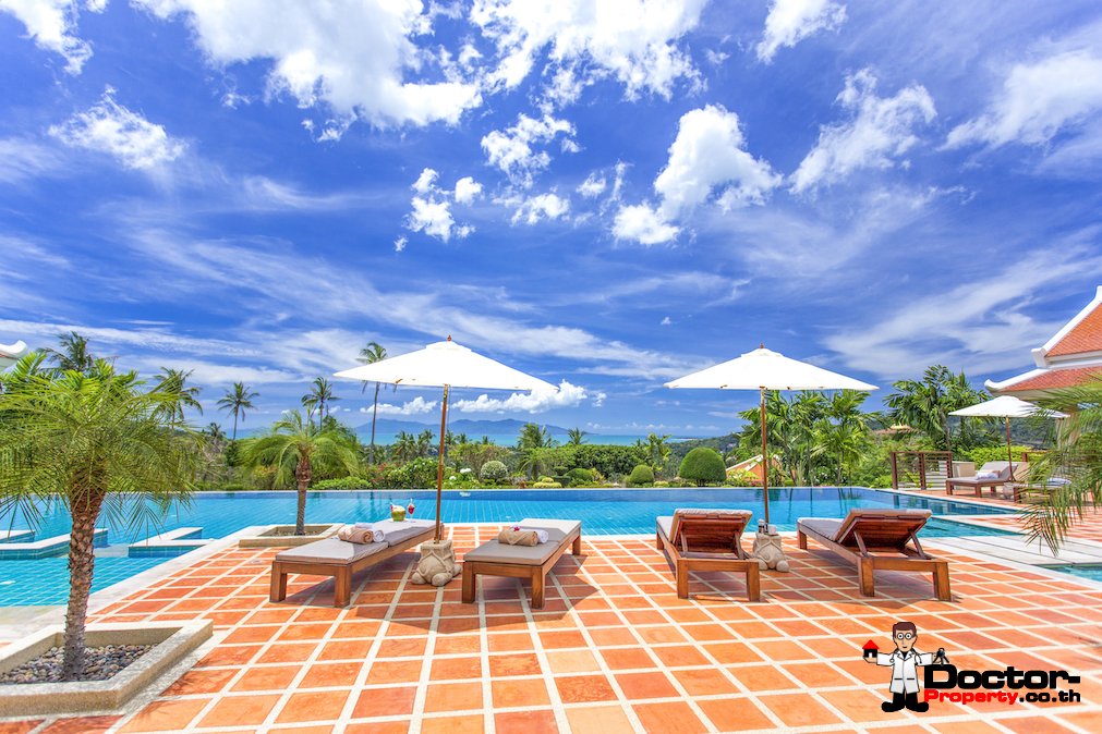 Palatial Thai Estate with Magnificent Sea views – Bo Phut, Koh Samui – For Sale