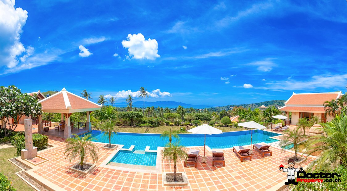 Palatial Thai Estate with Magnificent Sea views – Bo Phut, Koh Samui – For Sale