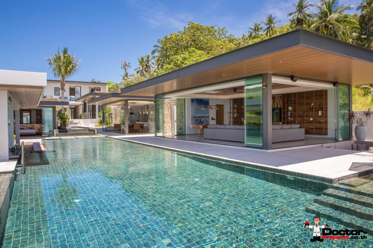 New 7 Bedroom Beachfront Villa – Laem Sor, Koh Samui – For Sale