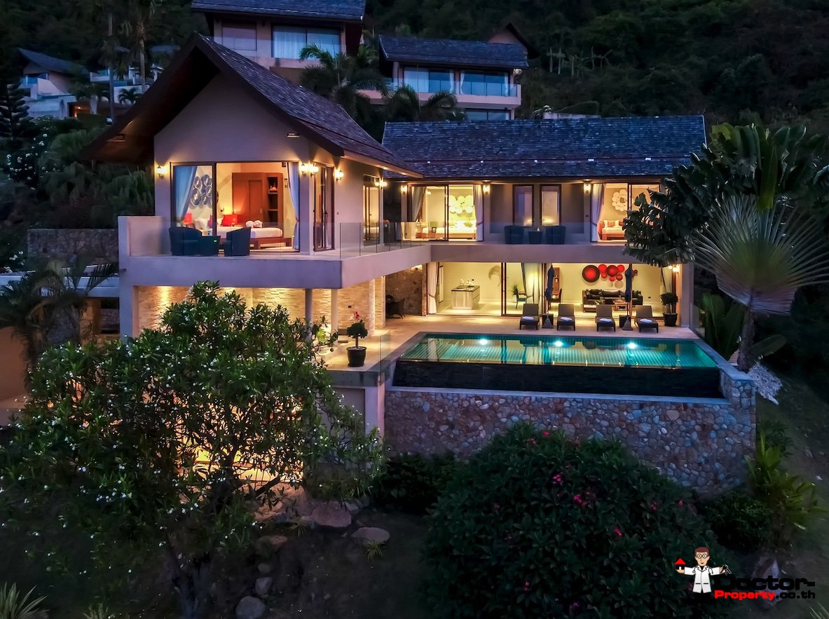 Fantastic 4 Bedroom Sea View Villa – Chaweng – Koh Samui – for sale