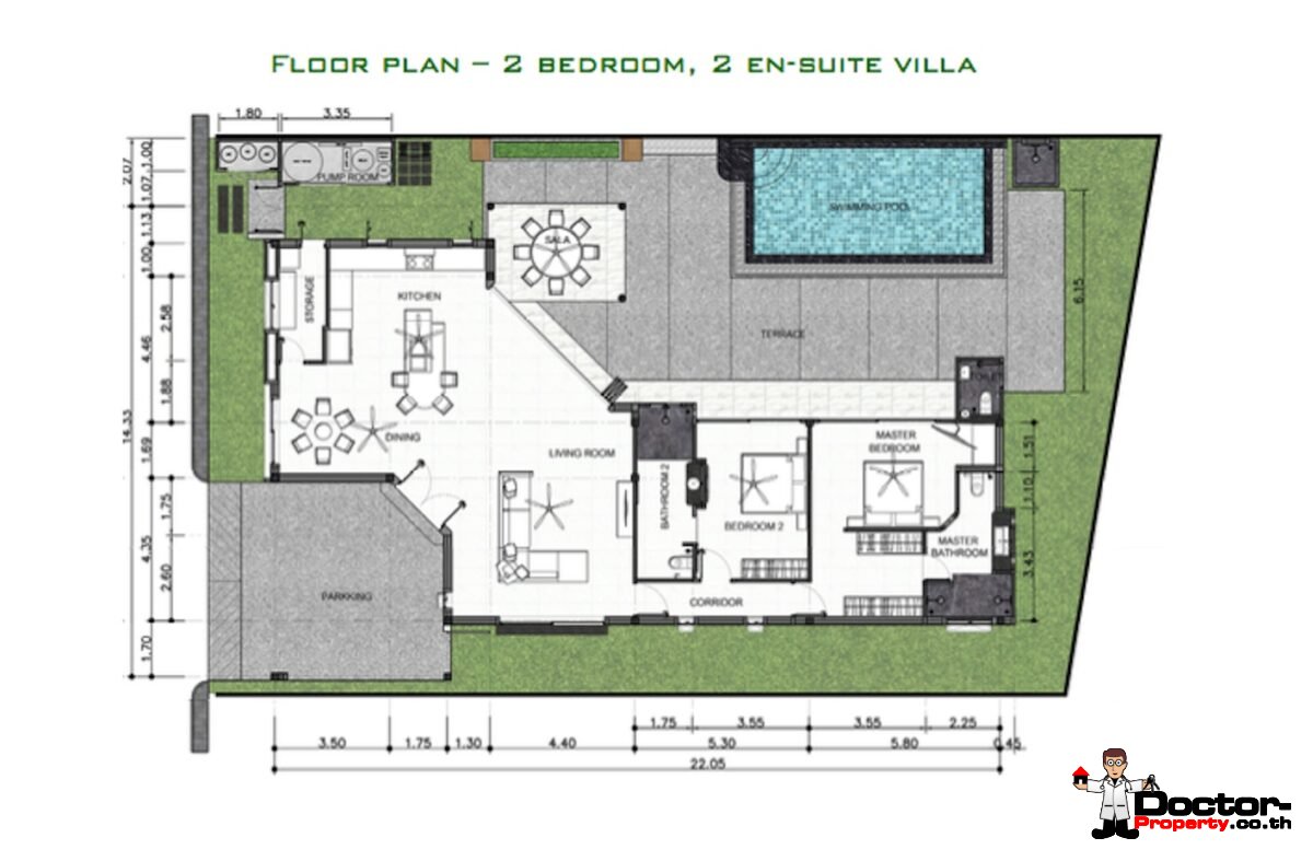 New 2, 3 & 4 Bedroom Pool Villas in Mae Nam, Koh Samui – For Sale