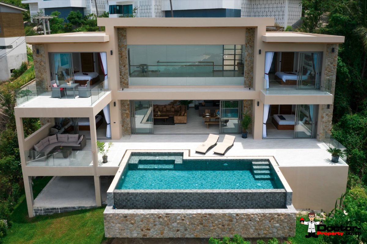 Fantastic 4 Bedroom Sea View Villa – Lamai – Koh Samui – for sale