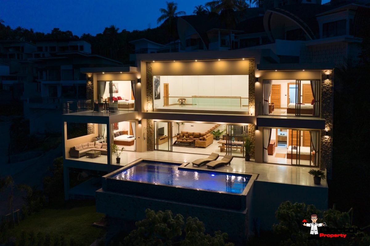 Fantastic 4 Bedroom Sea View Villa – Lamai – Koh Samui – for sale