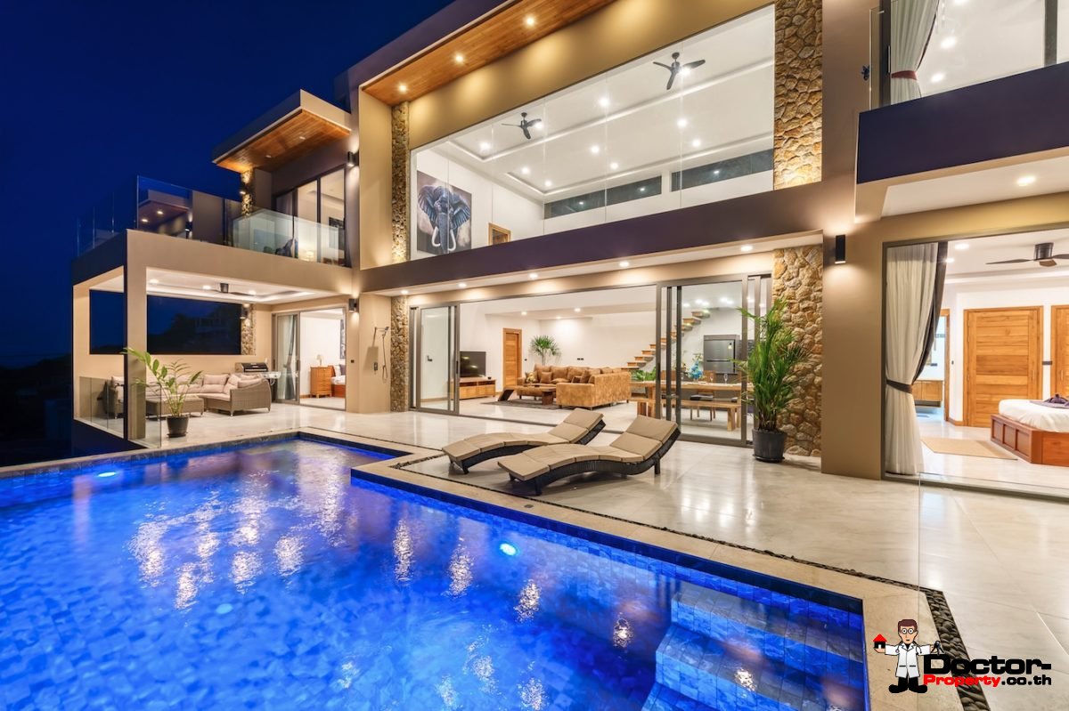 Fantastic 4 Bedroom Sea View Villa – Lamai – Koh Samui – for sale