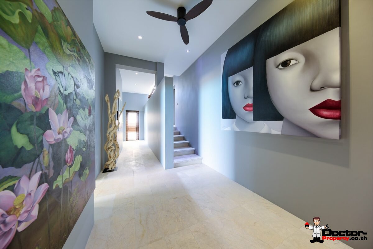 Modern 4 Bed Villa with Stunning Views in Private Estate – Choeng Mon, Koh Samui – For Sale