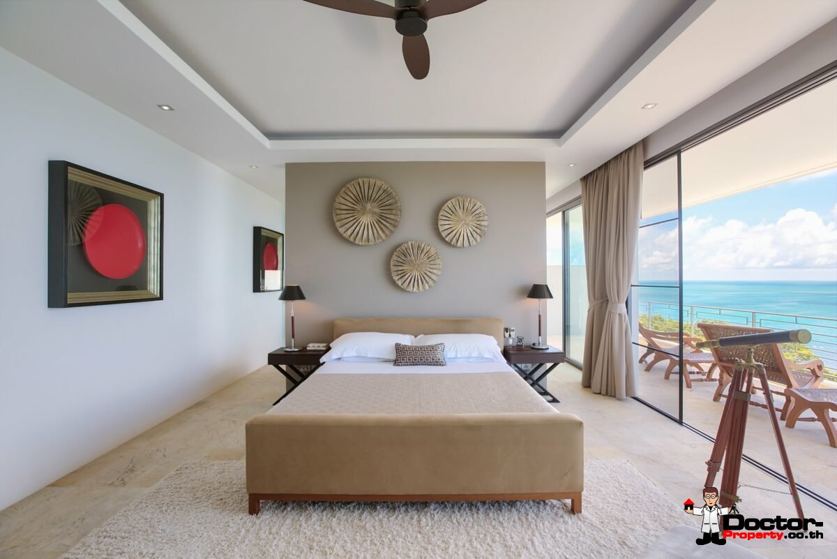 Modern 4 Bed Villa with Stunning Views in Private Estate – Choeng Mon, Koh Samui – For Sale