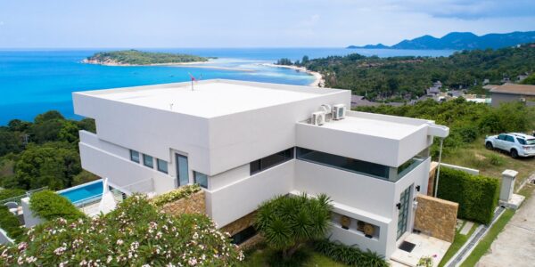 Modern 4 Bed Villa with Stunning Views in Private Estate – Choeng Mon, Koh Samui – For Sale