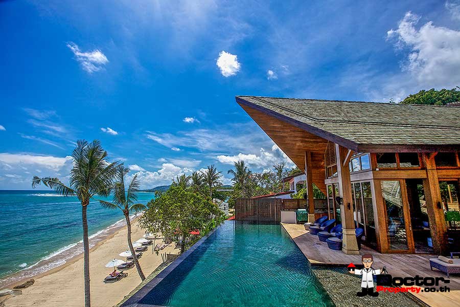 High End Luxury 5 Bedroom Beachfront Villa - Lamai Beach - Koh Samui - for sale