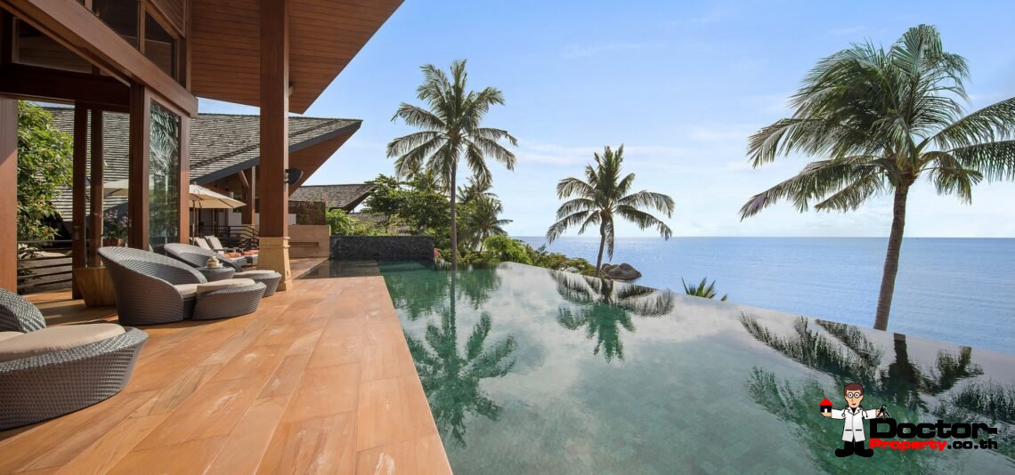 High End Luxury 5 Bedroom Beachfront Villa - Lamai Beach - Koh Samui - for sale