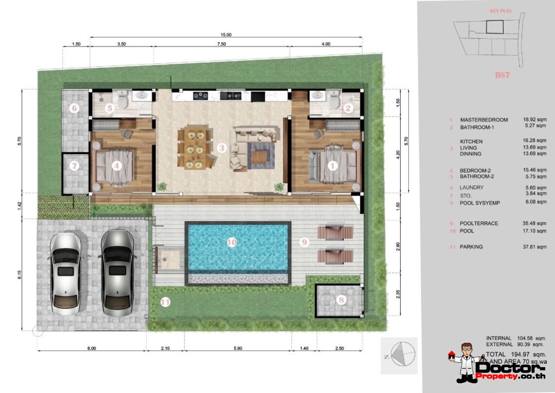 New! 2-3 Bedroom Pool Villas – Bophut, Koh Samui – For Sale