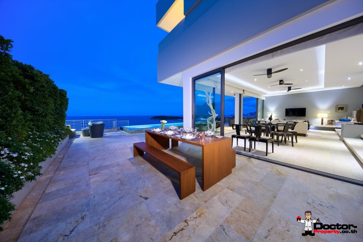 Modern 4 Bed Villa with Stunning Views in Private Estate – Choeng Mon, Koh Samui – For Sale
