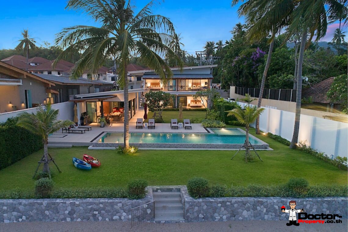 Luxury Beachfront 4 Bedroom Pool Villa – Laem Sor, Koh Samui – For Sale