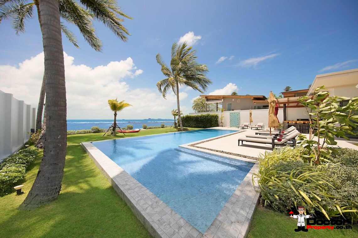 Luxury Beachfront 4 Bedroom Pool Villa – Laem Sor, Koh Samui – For Sale